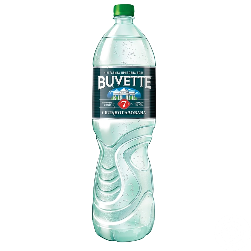 Вода мінеральна BUVETTE №7, сильногазована, 1,5л